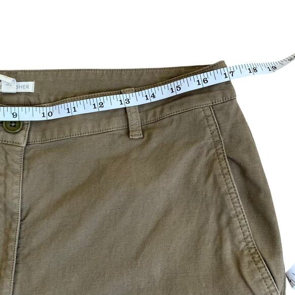 Eileen Fisher Sz 12 Organic Cotton Hemp Blend Olive Green Ankle Pants Relaxed - Picture 11 of 16